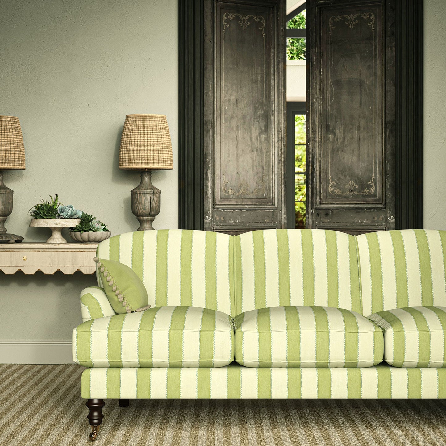 Linwood Lola Stripe Topiary Made to Measure Curtains