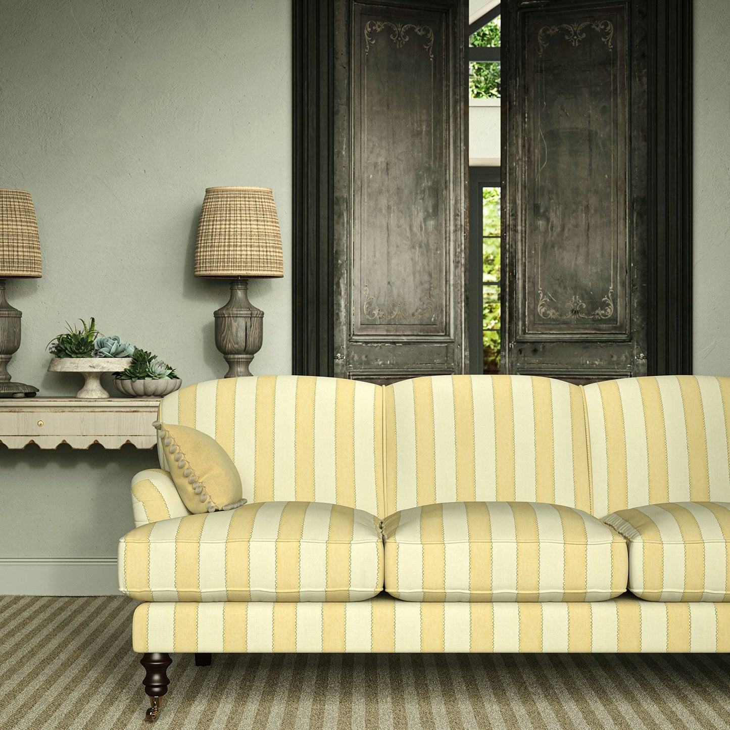 Linwood Lola Stripe Vanilla Slice Made to Measure Curtains
