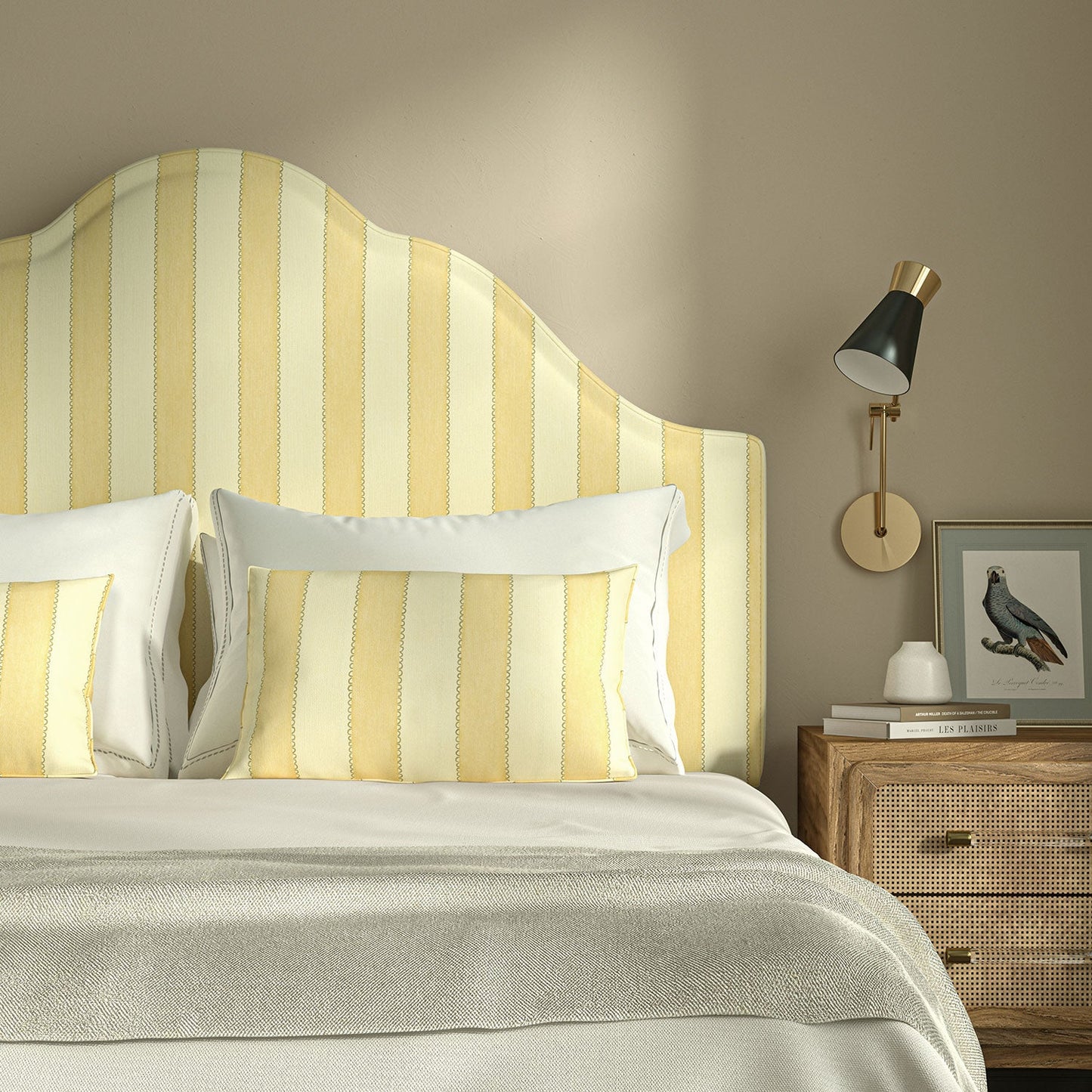 Linwood Lola Stripe Vanilla Slice Made to Measure Curtains