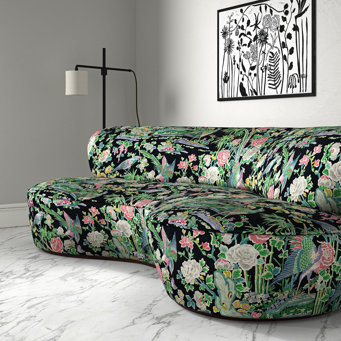 Linwood Mandai Velvet Midnight Made to Measure Curtains