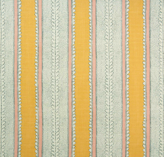 Mango - Dimity Stripe Linen by Linwood 