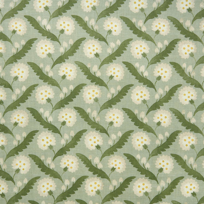 Moss - Polly, Flori Collection by Linwood linen fabric 