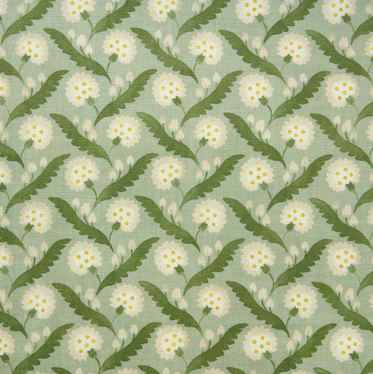 Moss - Polly, Flori Collection by Linwood linen fabric 