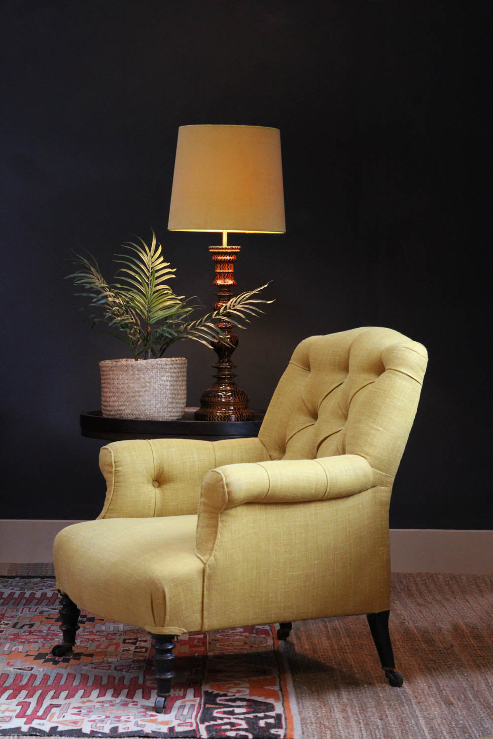 Kate Forman Laundered Linen - Mustard Made to Measure Roman Blinds – image 2