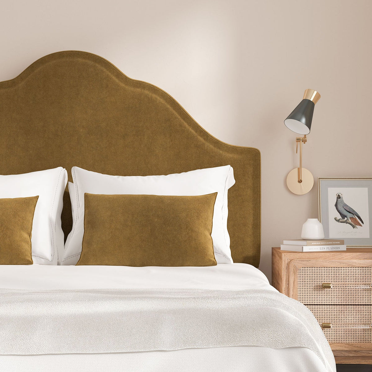 Linwood NoMo Antique Gold FR Made to Measure Roman Blinds