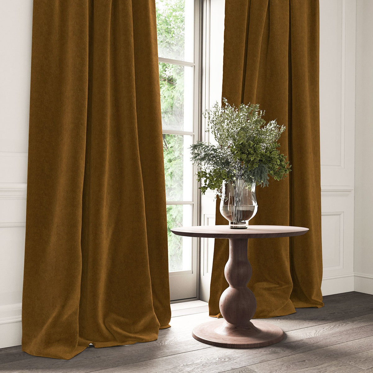 Linwood NoMo Chestnut FR Made to Measure Curtains