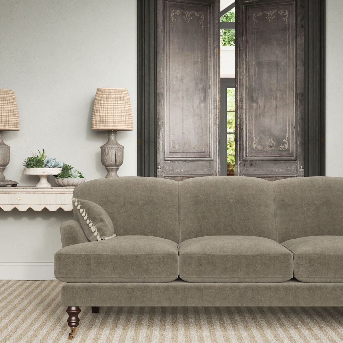 Linwood NoMo Dove FR Made to Measure Roman Blinds