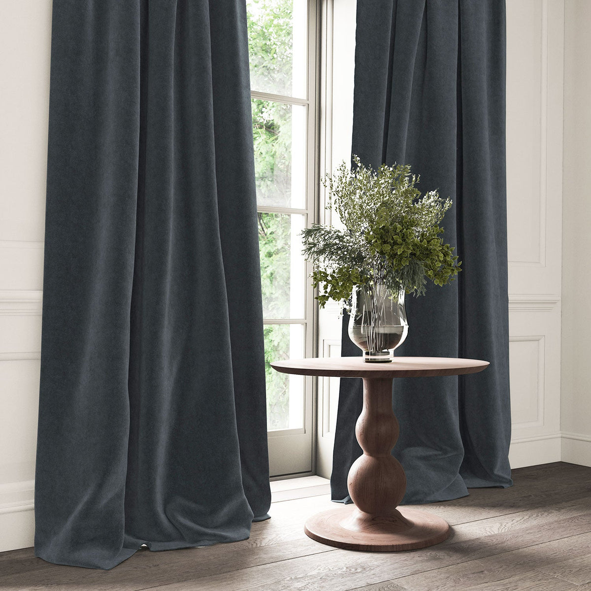 Linwood NoMo Imperial Blue FR Made to Measure Roman Blinds