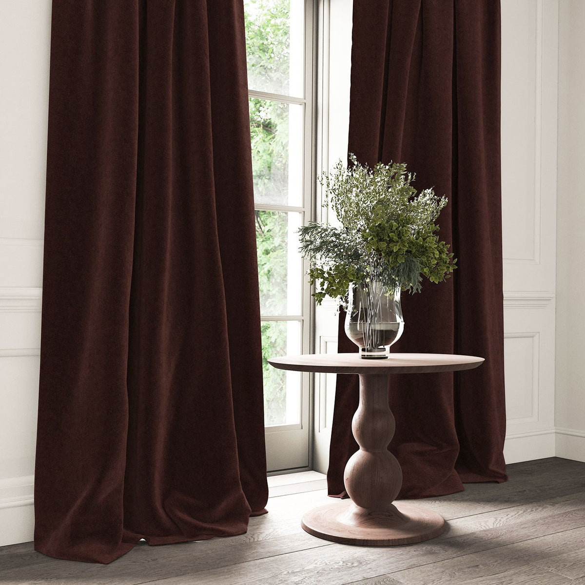 Linwood NoMo Merlot FR Made to Measure Roman Blinds