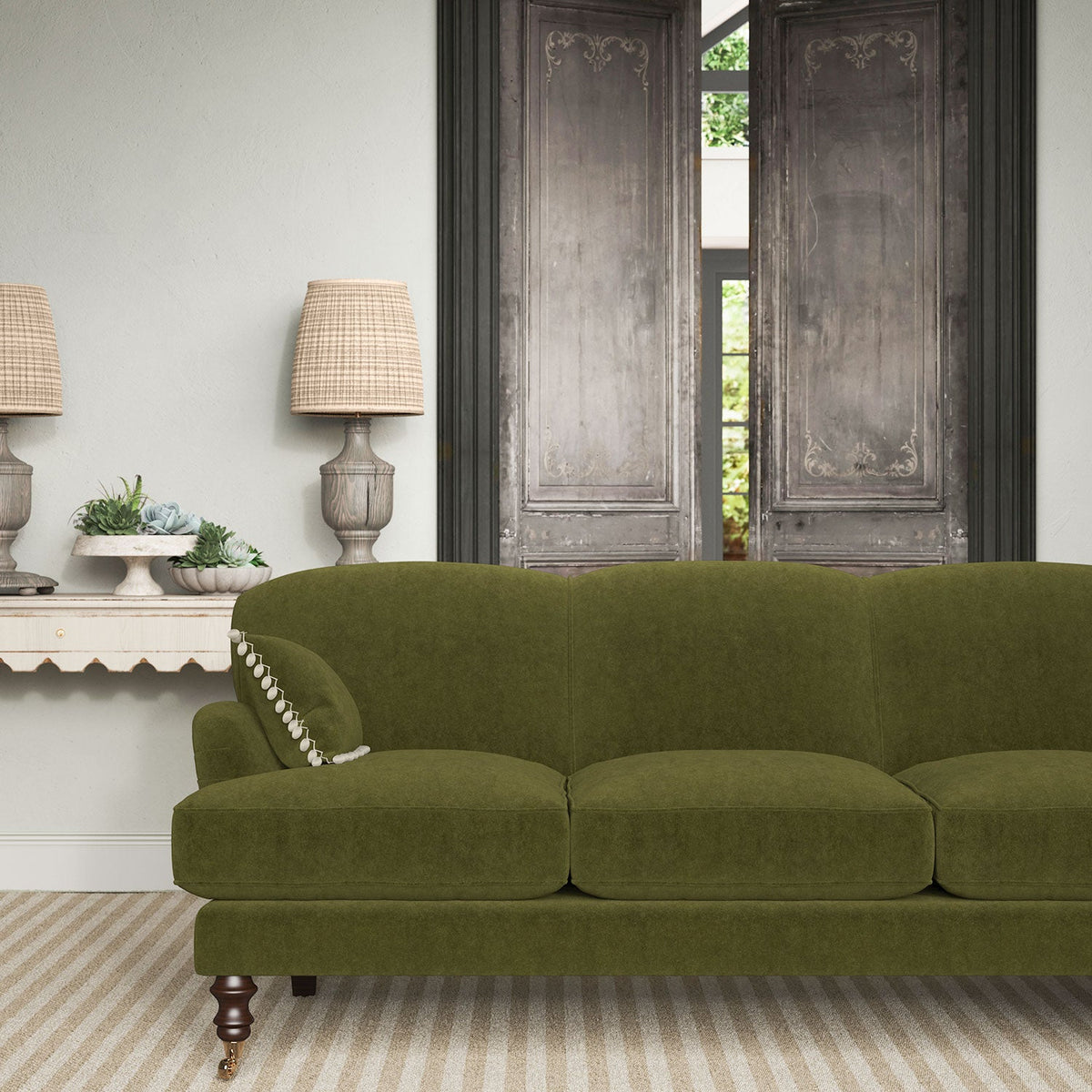 Linwood NoMo Moss FR Made to Measure Curtains