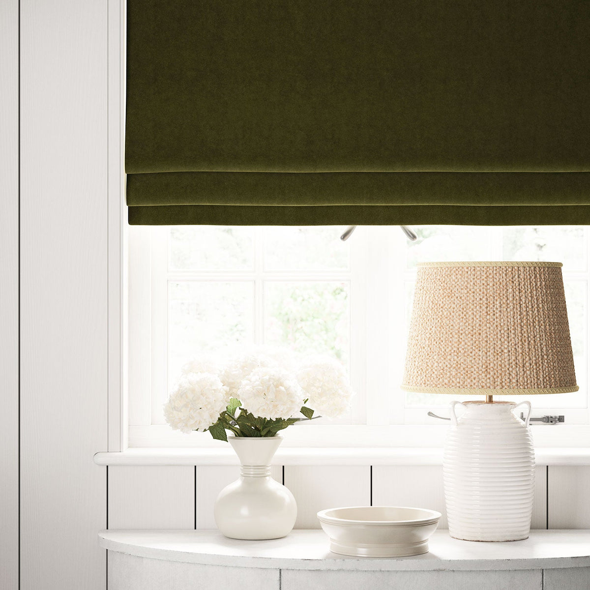 Linwood NoMo Moss FR Made to Measure Curtains