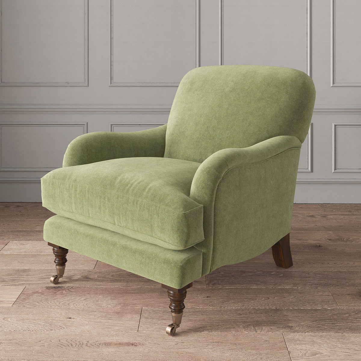 Linwood NoMo Tea Green FR Made to Measure Curtains