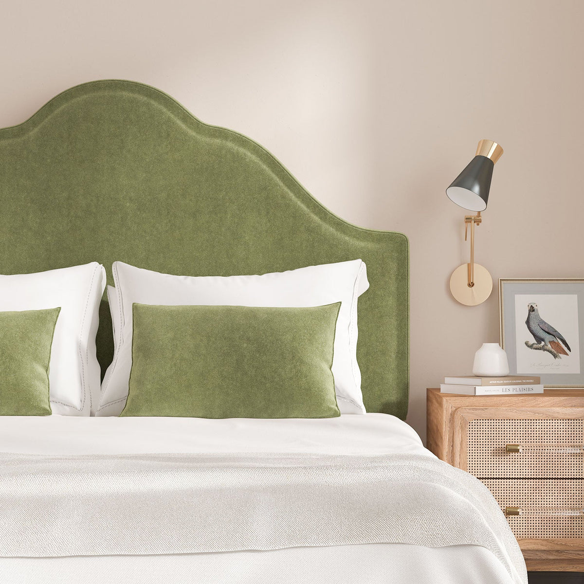 Linwood NoMo Tea Green FR Made to Measure Roman Blinds