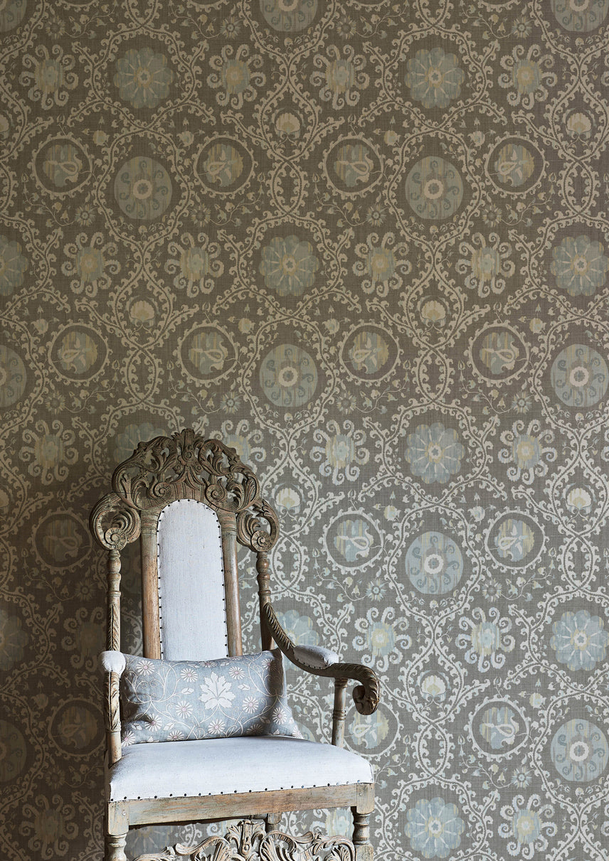 Lewis & Wood Oxus Casement Blue Made to Measure Curtains – lifestyle photograph