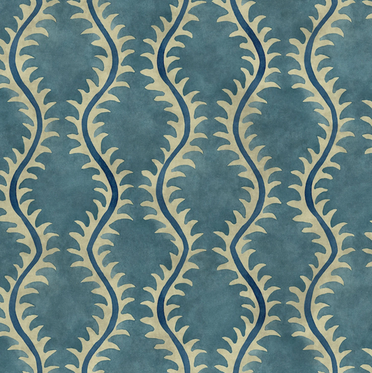 Ocean - Helter Skelter Velvet by Linwood