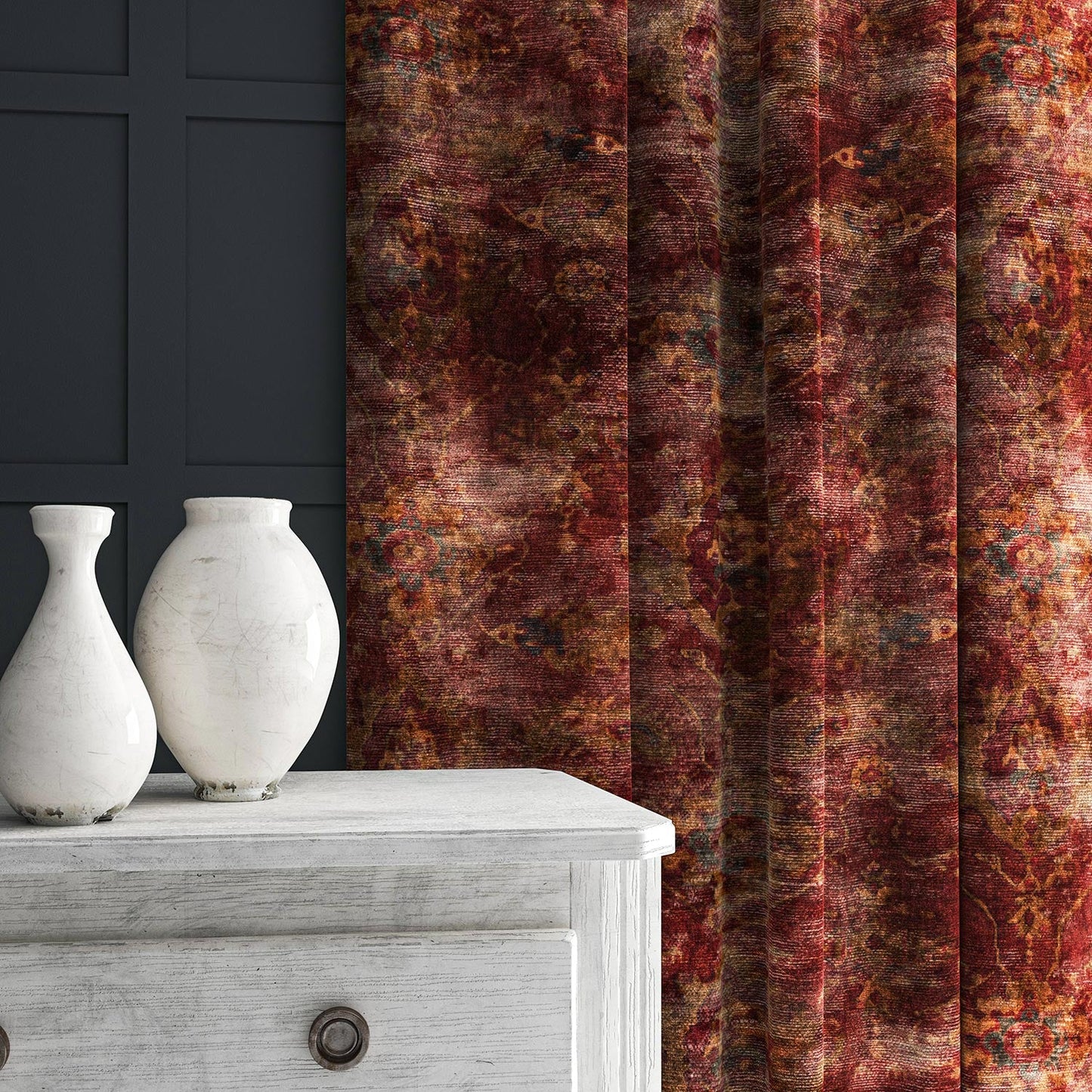 Linwood Hayali Garnet FR Made to Measure Curtains