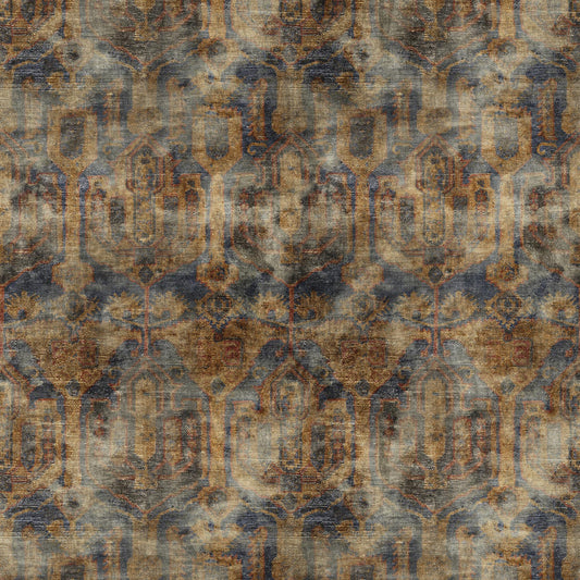 Linwood Kadife Teal Gold FR Made to Measure Curtains
