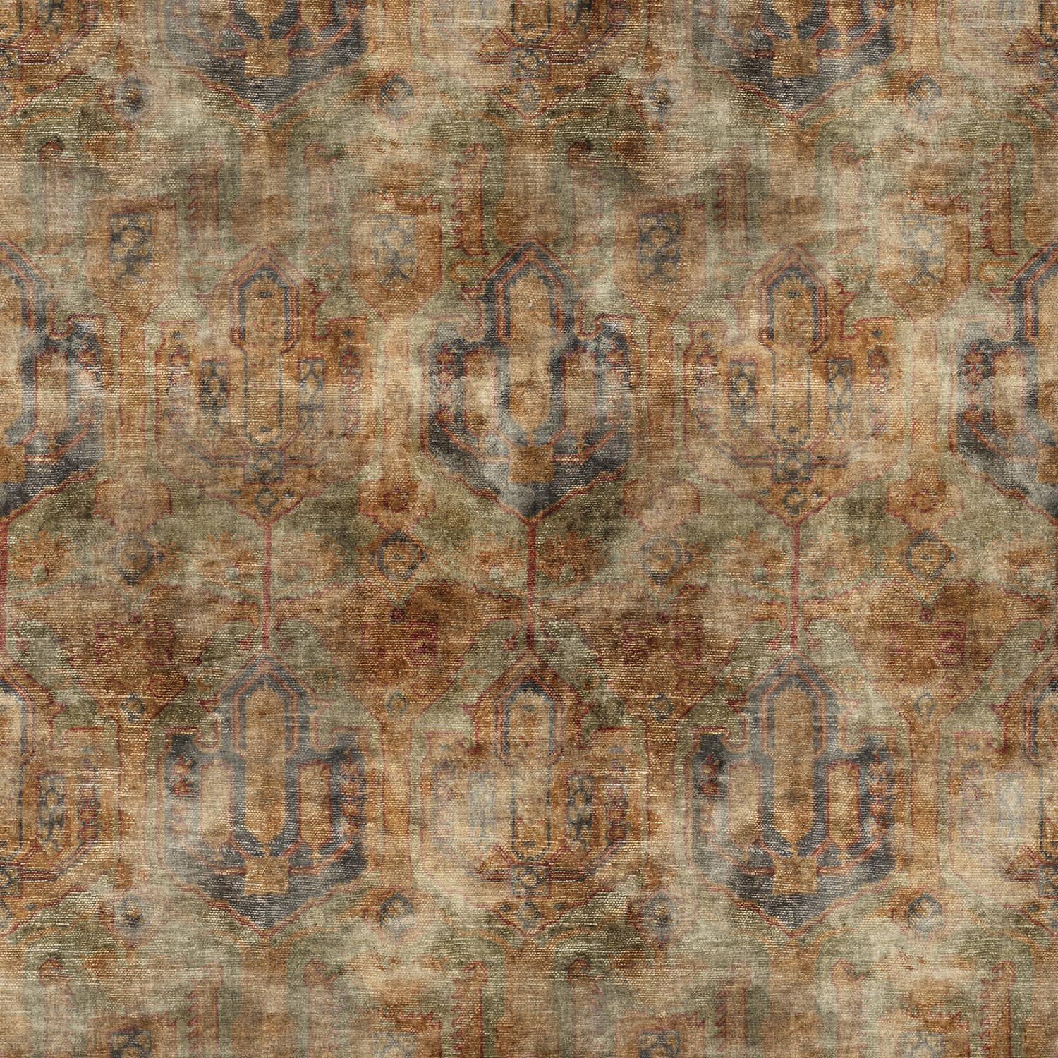 Linwood Kadife Green Gold FR Made to Measure Curtains