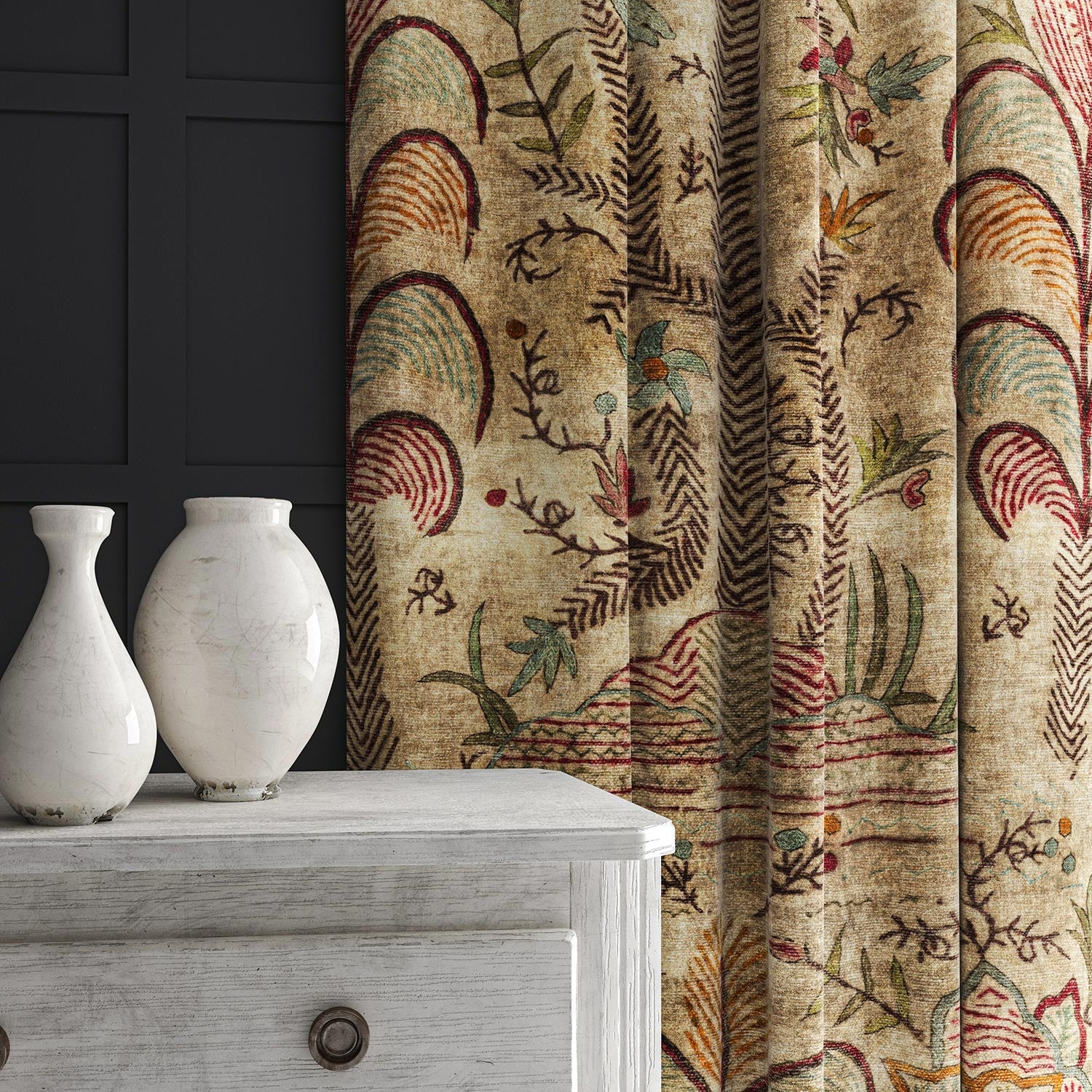 Linwood Songbird Sand FR Made to Measure Curtains