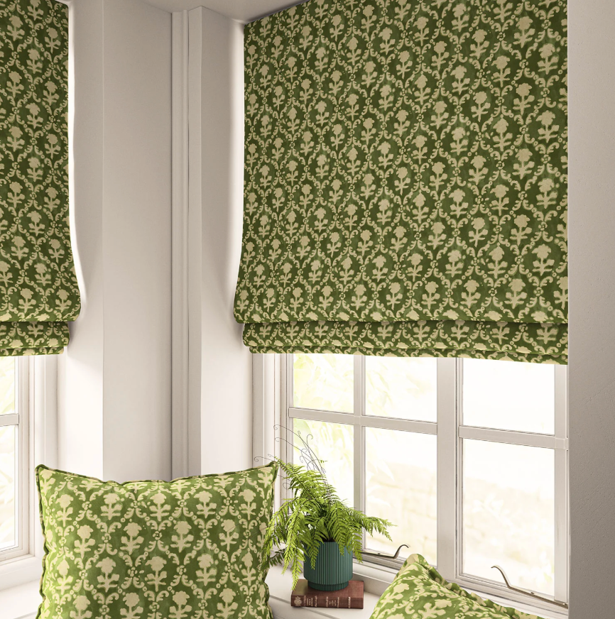Olive - Hinako, Maru Collection by Linwood - Roman Blinds