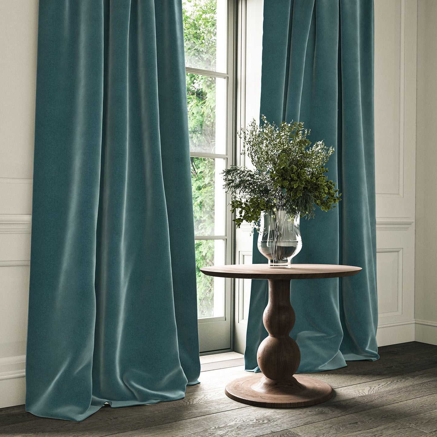 Linwood Omega Airforce Blue CFR Made to Measure Curtains