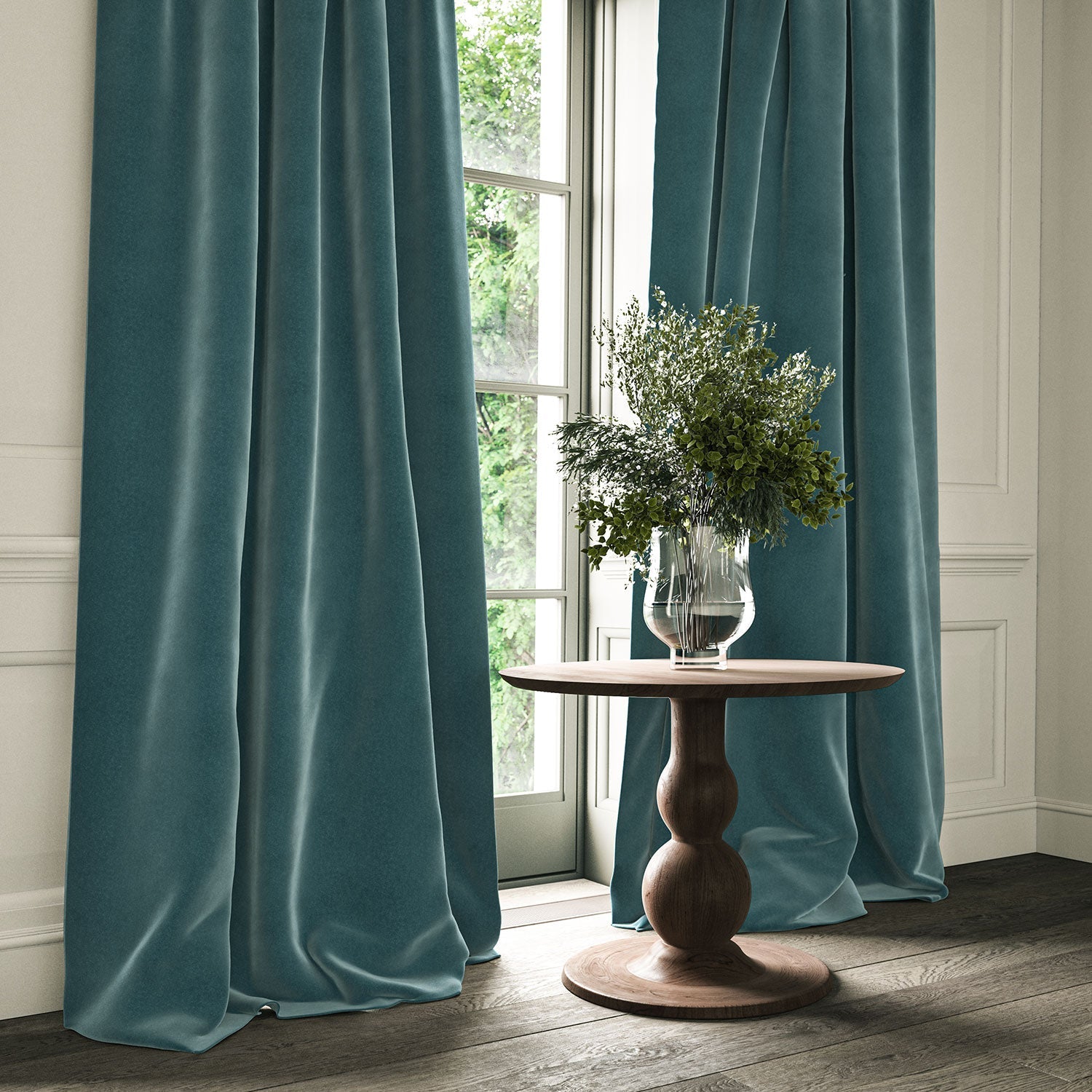 Linwood Omega Airforce Blue CFR Made to Measure Curtains