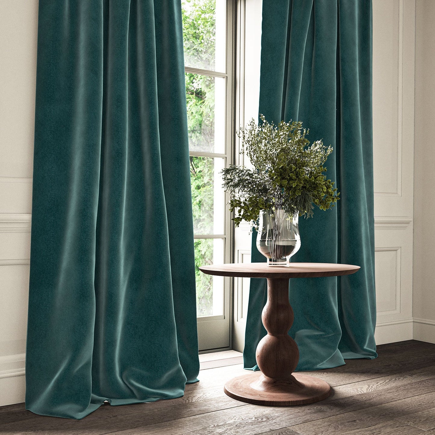 Linwood Omega Aqua CFR Made to Measure Curtains