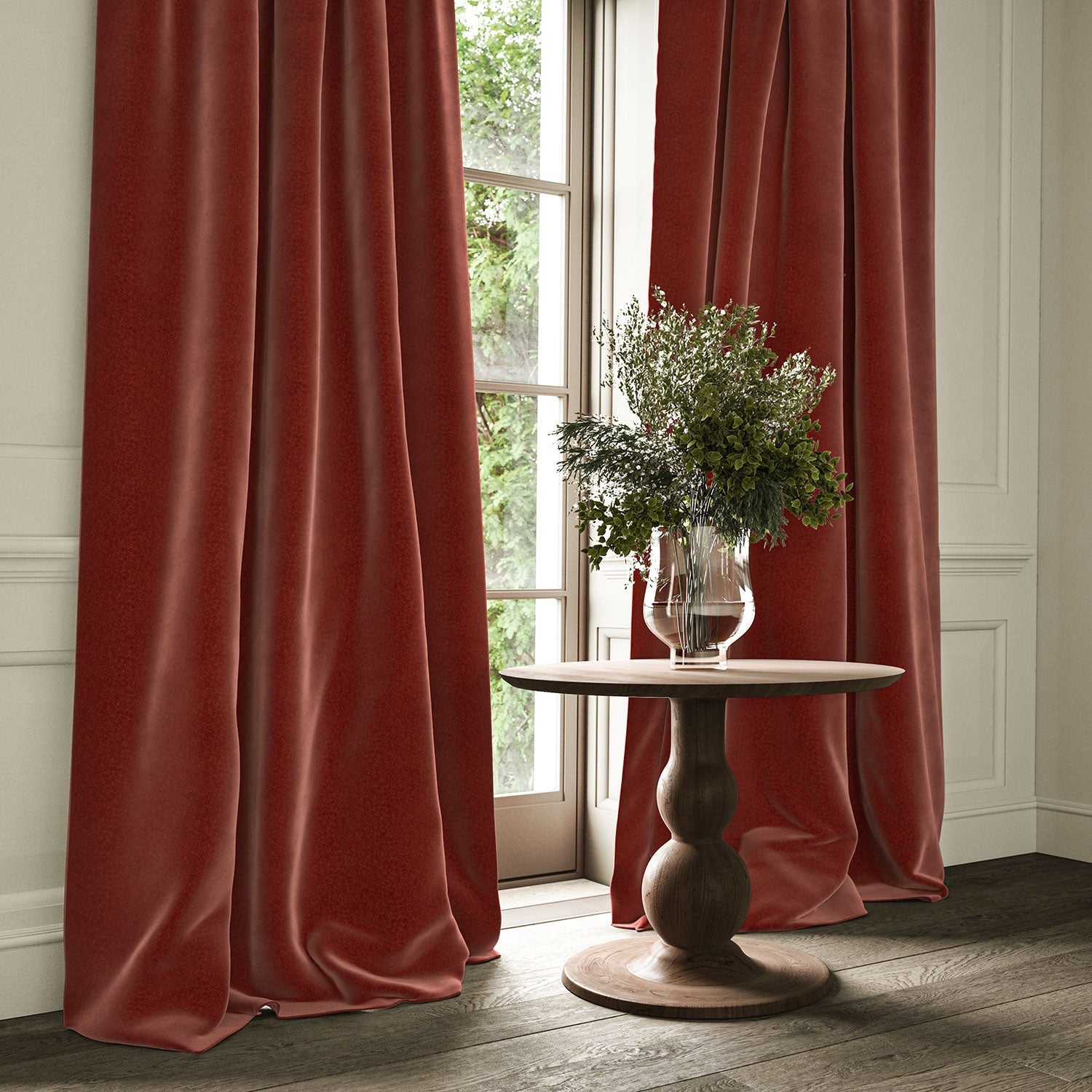 Linwood Omega Brick CFR Made to Measure Curtains