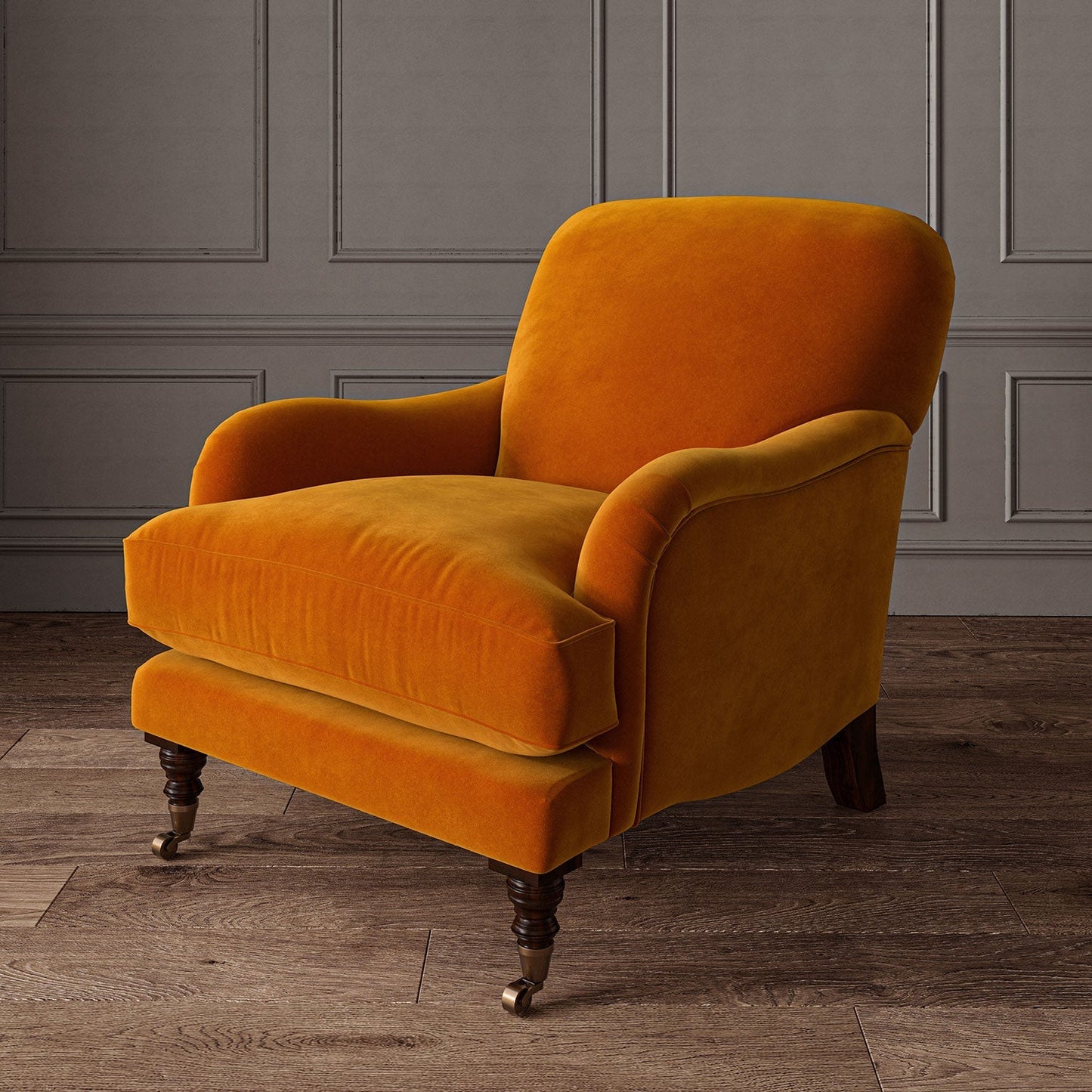 Linwood Omega Burnt Orange CFR Made to Measure Curtains