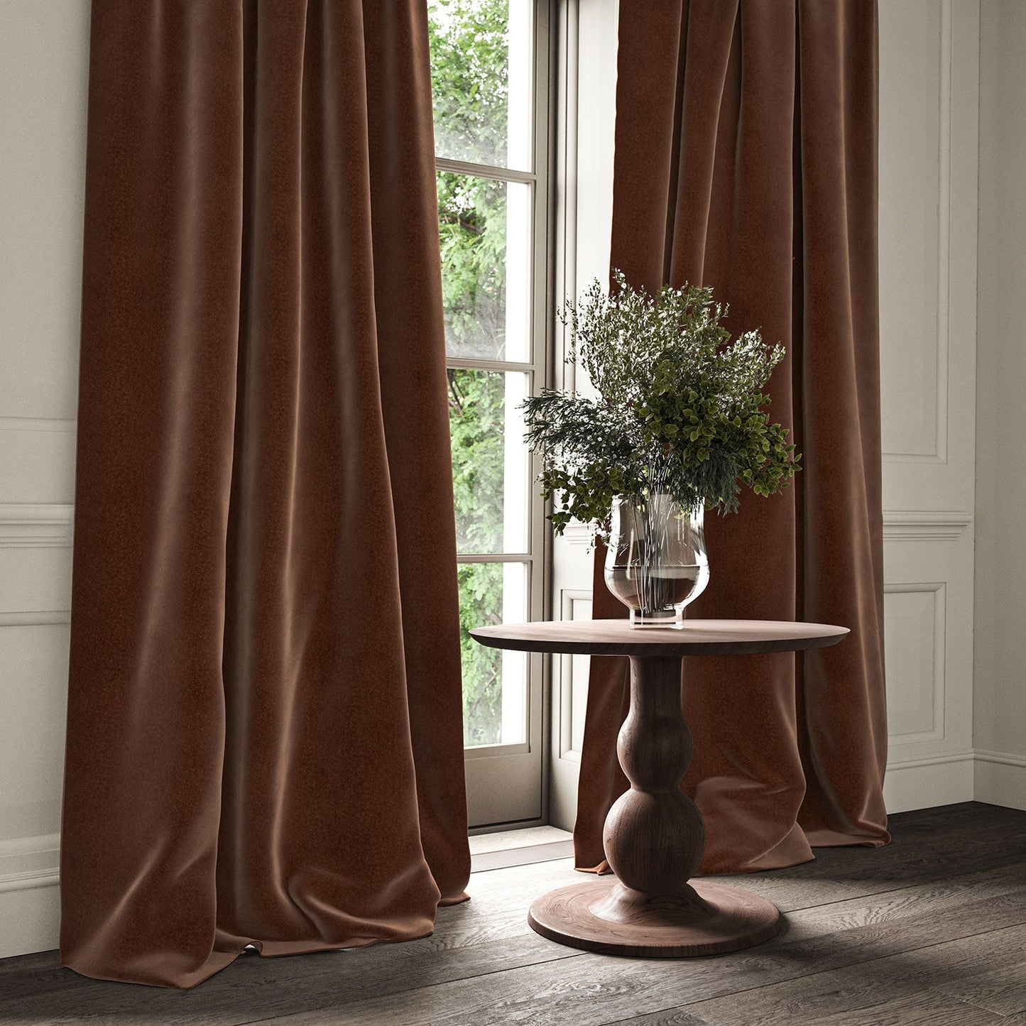 Linwood Omega Carob CFR Made to Measure Curtains
