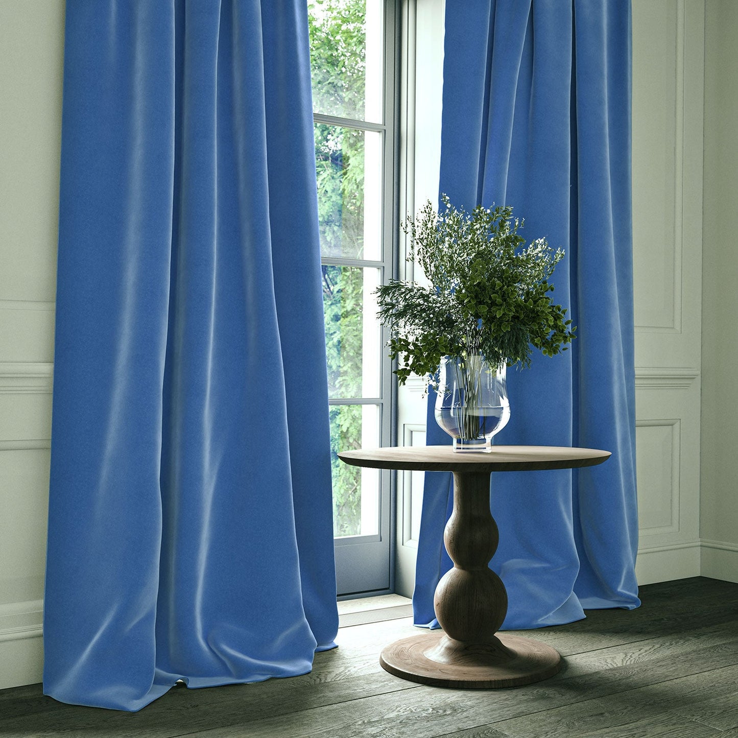 Linwood Omega Cerulean CFR Made to Measure Curtains