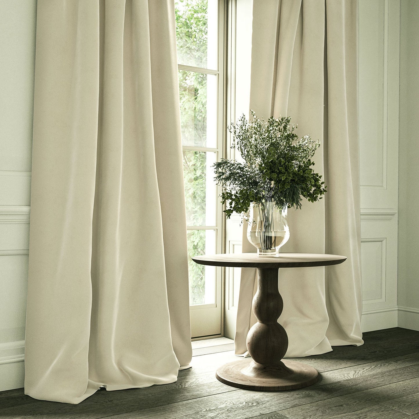Linwood Omega Chalk CFR Made to Measure Curtains