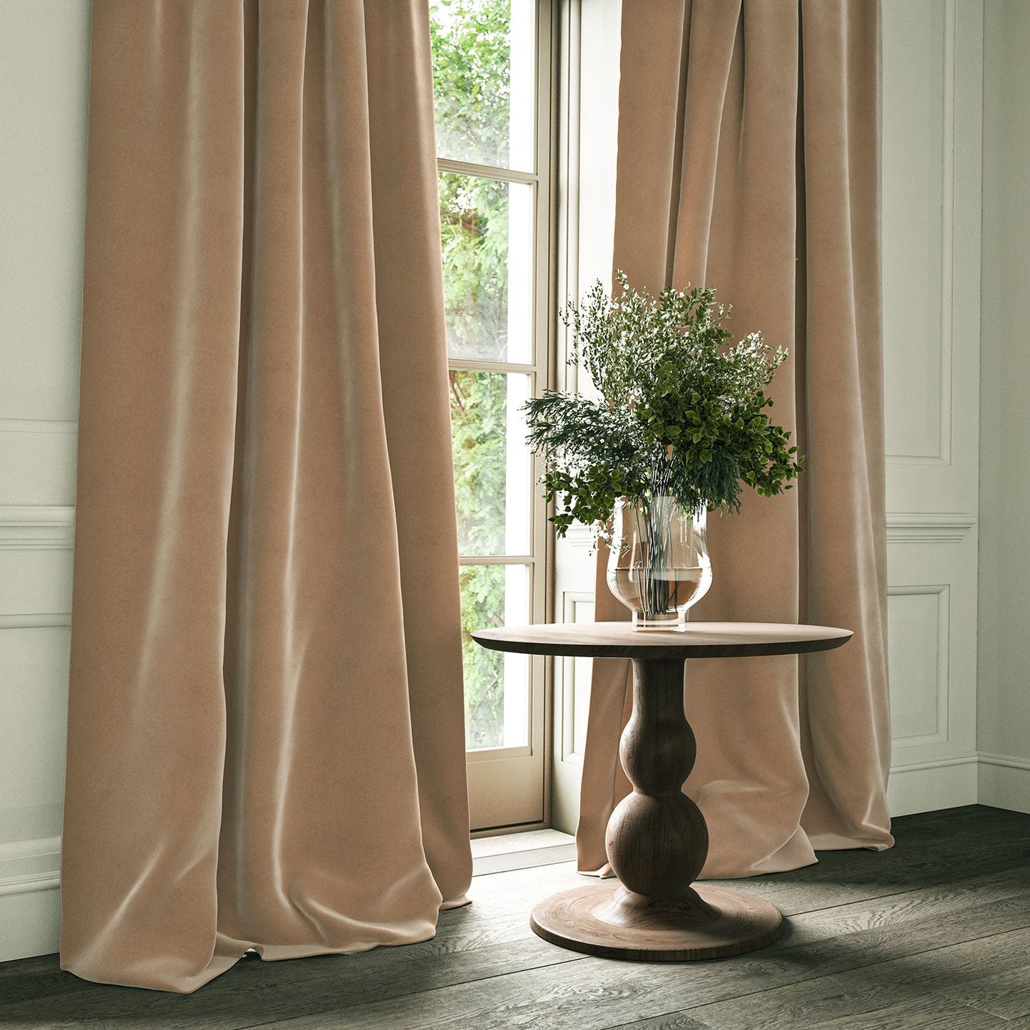 Linwood Omega Champagne CFR Made to Measure Curtains