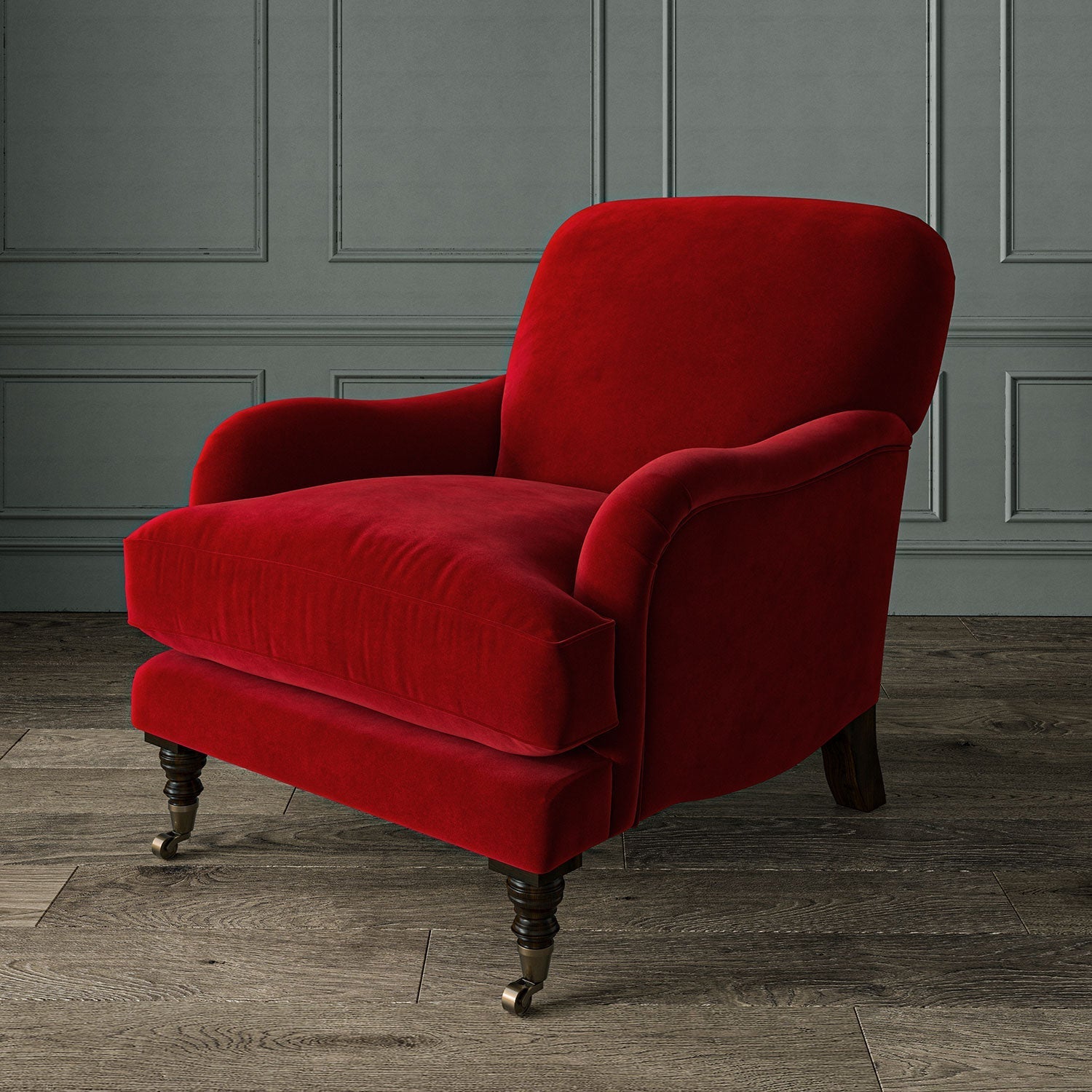 Linwood Omega Cherry Red CFR Made to Measure Curtains