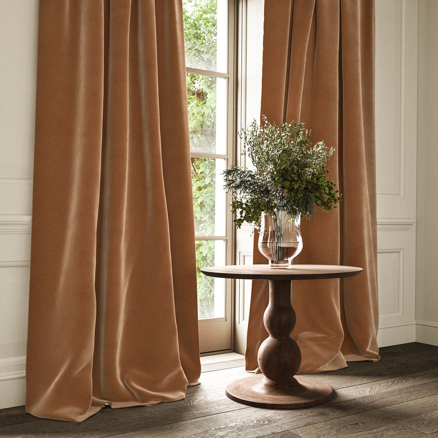 Linwood Omega Chestnut CFR Made to Measure Curtains
