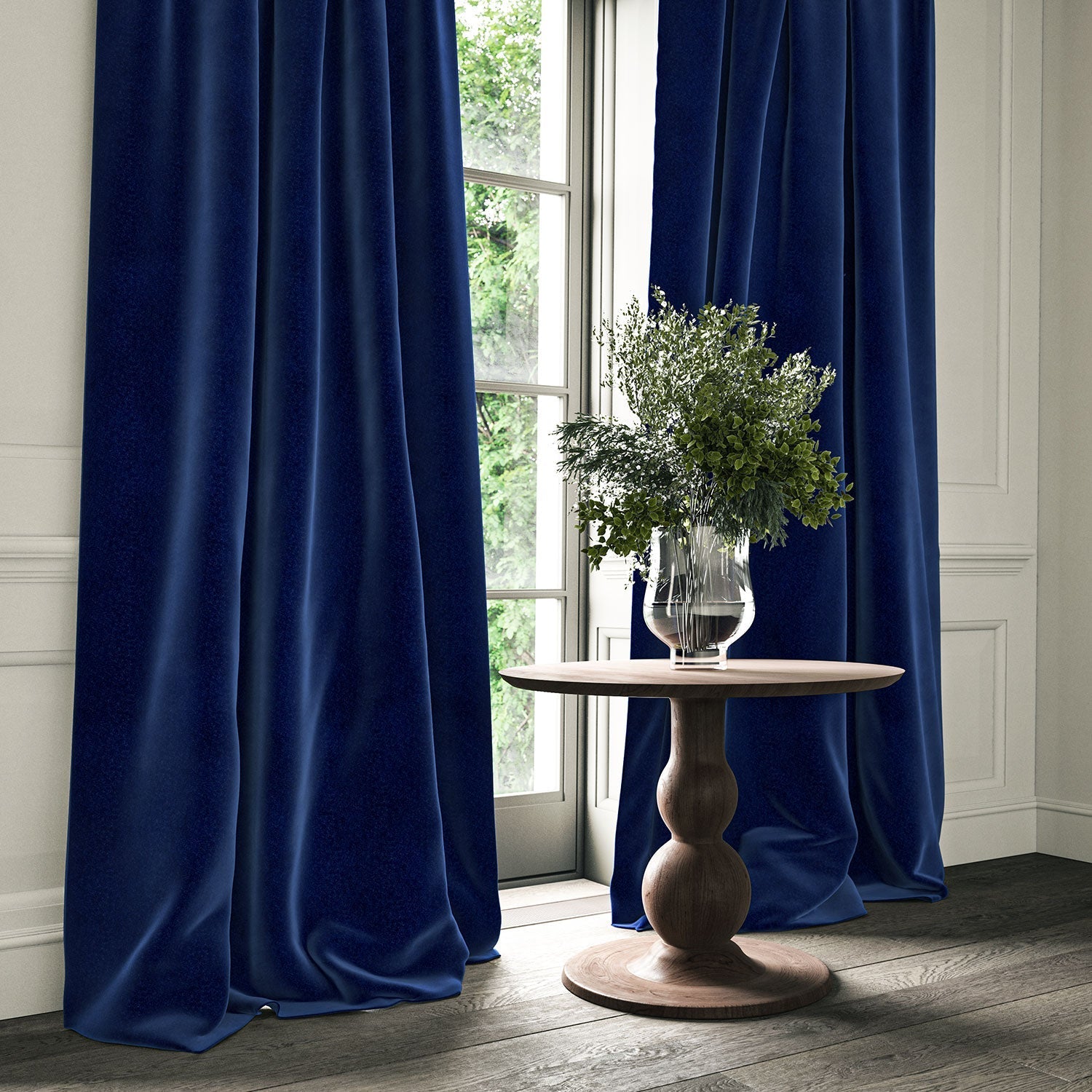 Linwood Omega Cobalt CFR Made to Measure Curtains