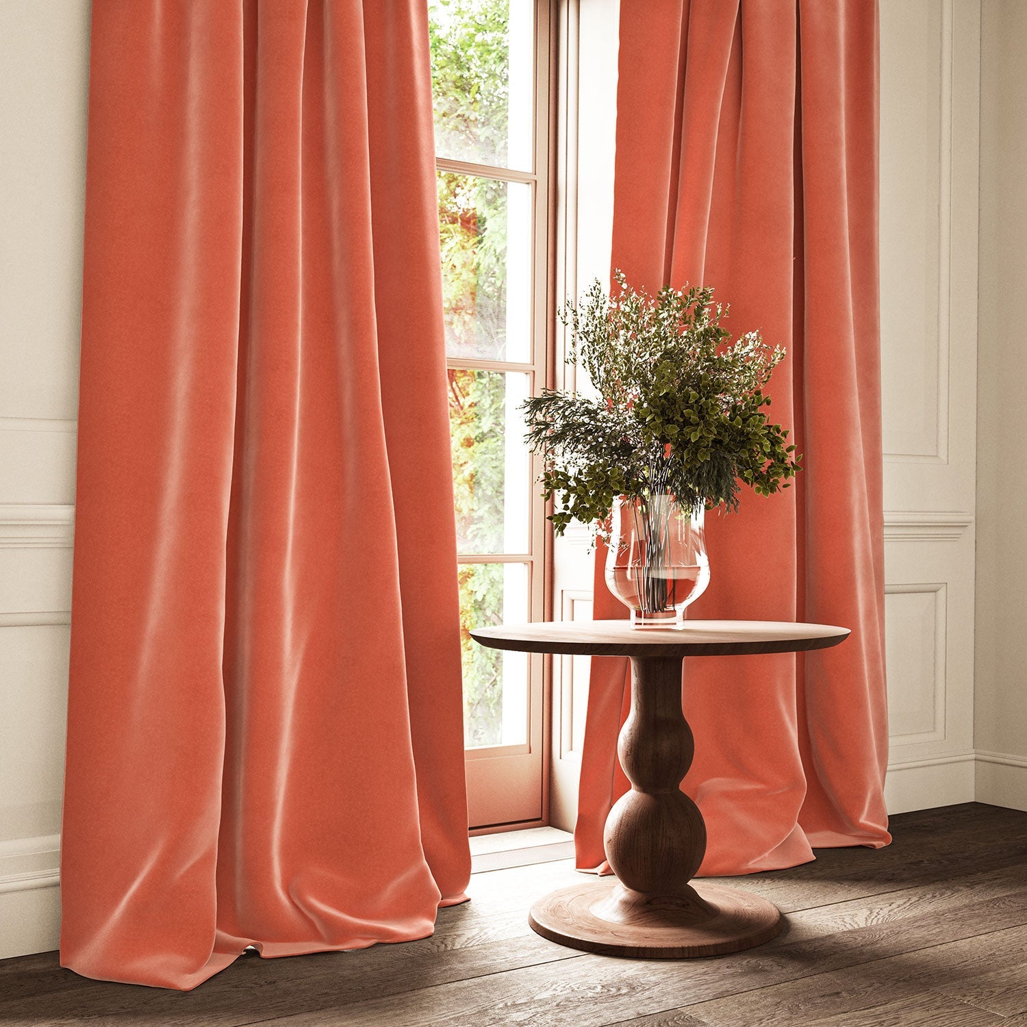 Linwood Omega Coral CFR Made to Measure Curtains