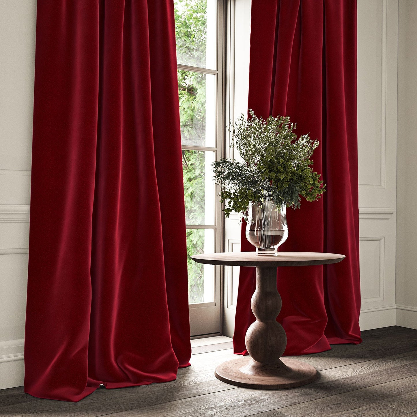 Linwood Omega Crimson CFR Made to Measure Curtains