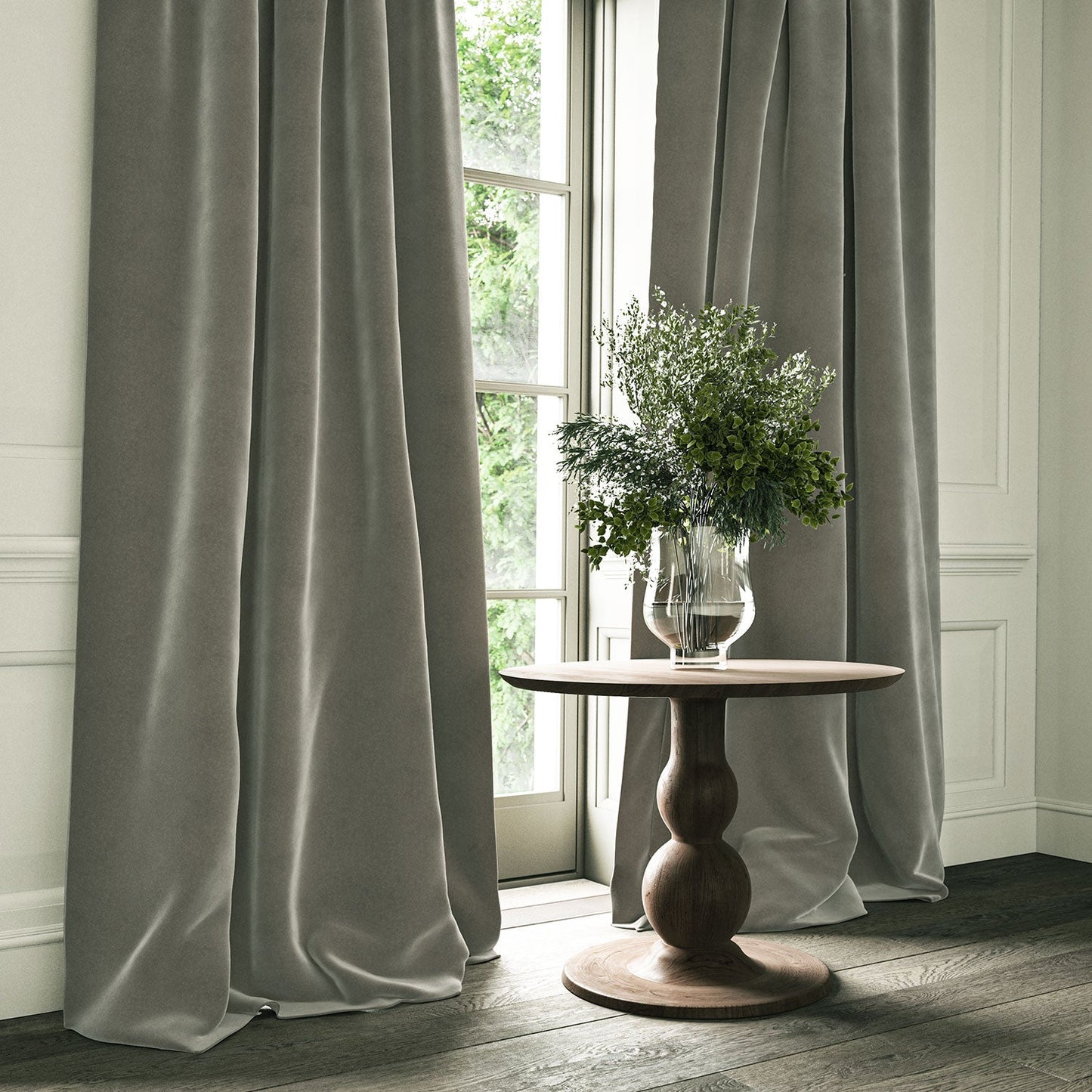 Linwood Omega Dove CFR Made to Measure Curtains
