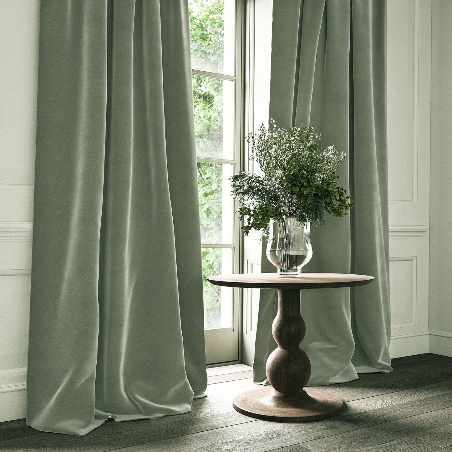 Linwood Omega Duck Egg CFR Made to Measure Curtains