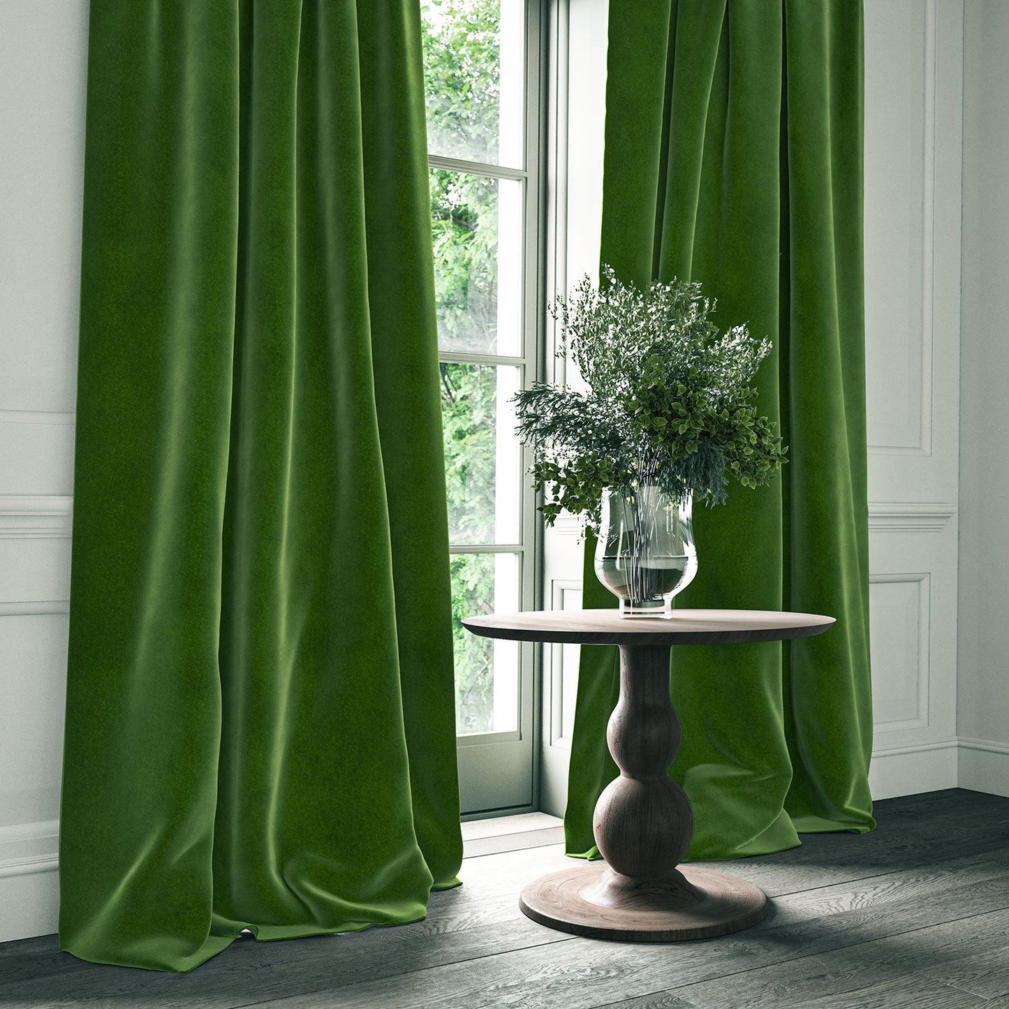 Linwood Omega Grass CFR Made to Measure Curtains