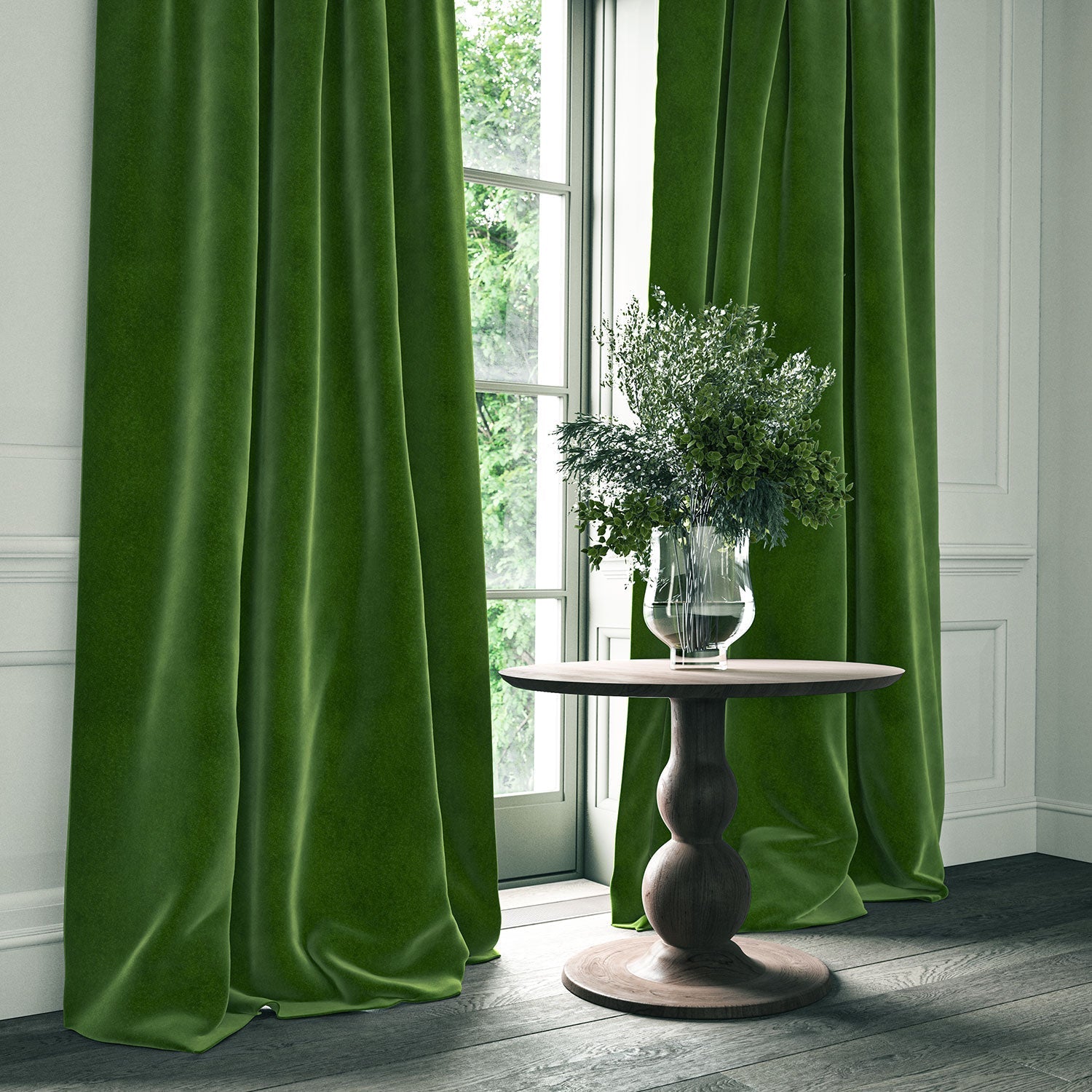 Linwood Omega Grass CFR Made to Measure Curtains