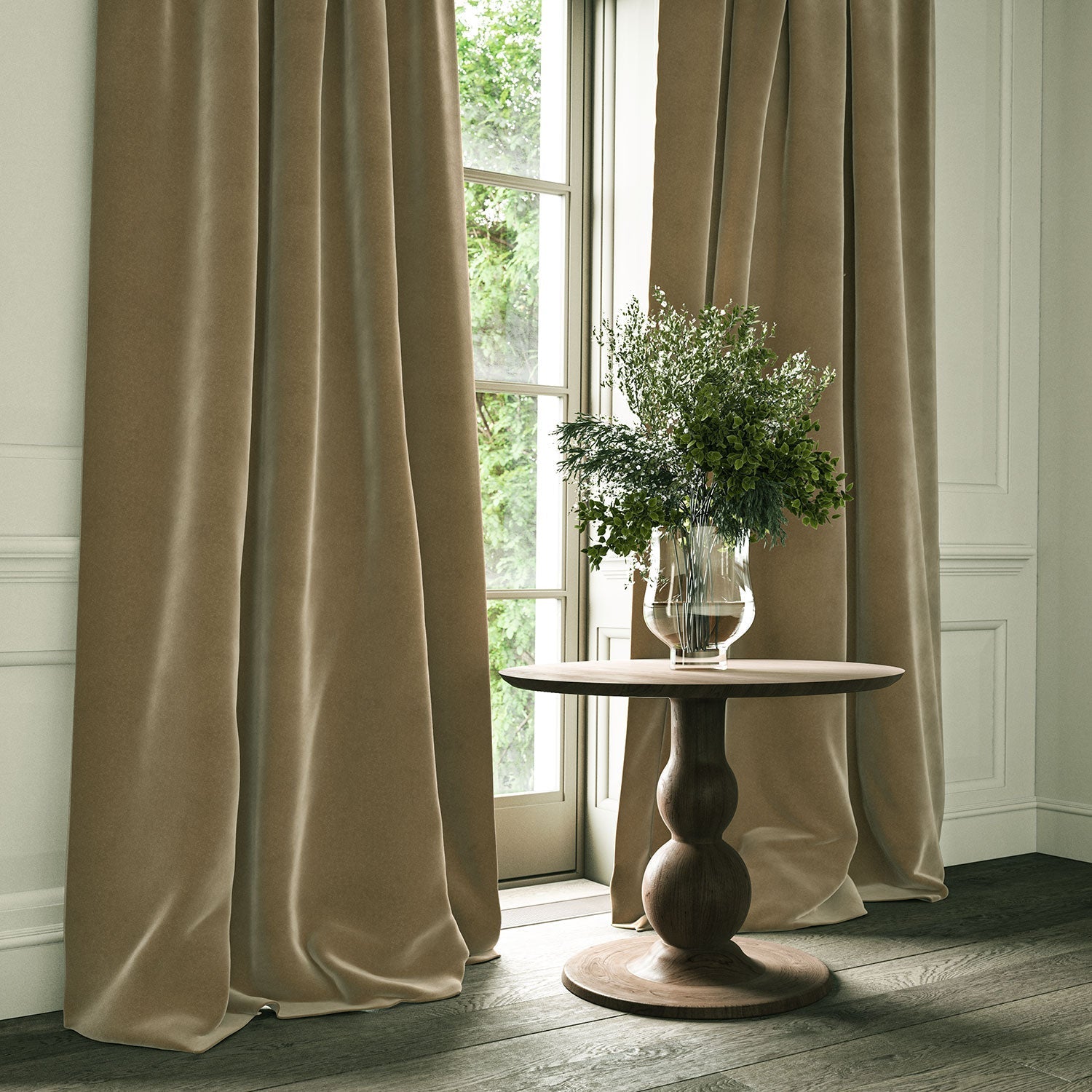 Linwood Omega Latte CFR Made to Measure Curtains