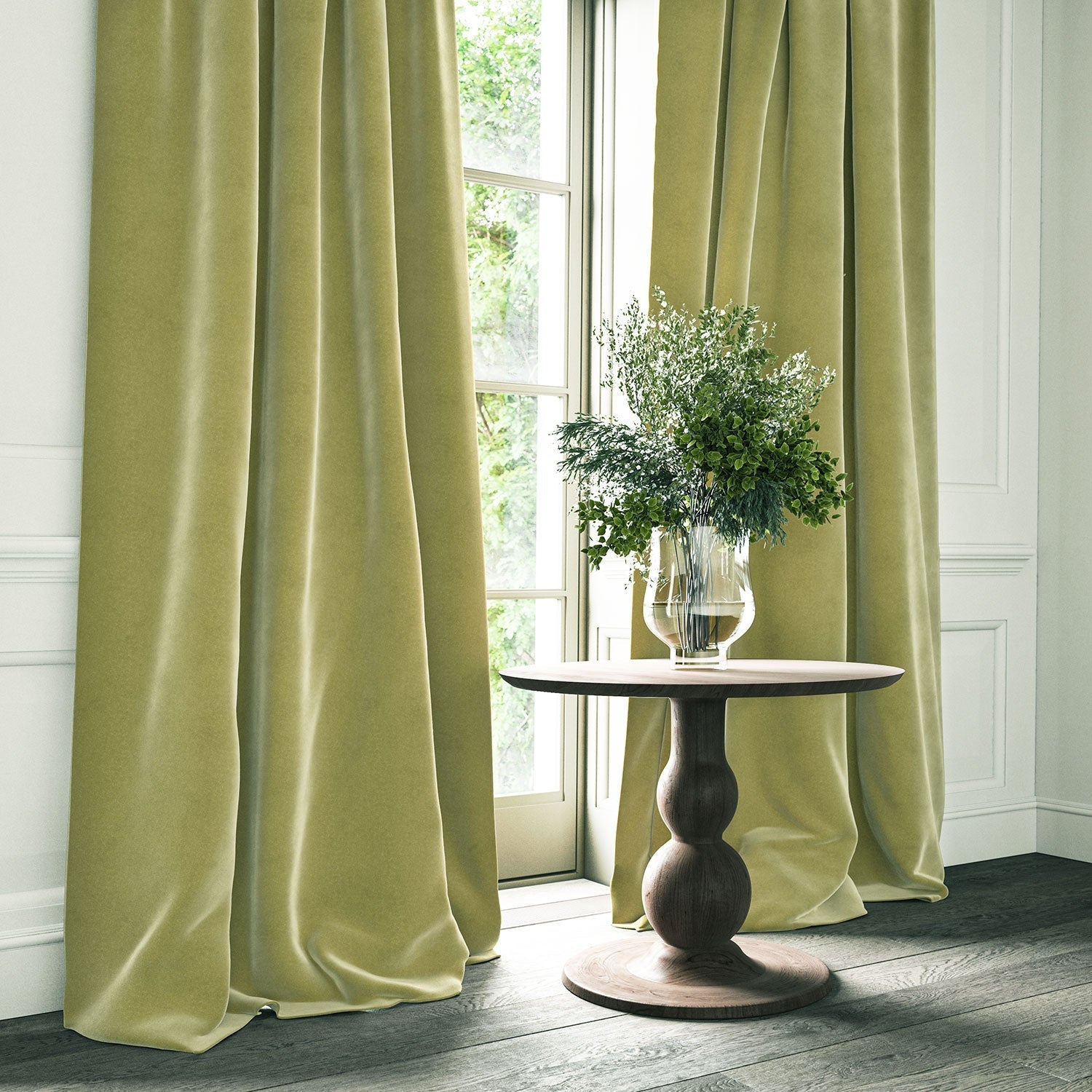 Linwood Omega Leaf CFR Made to Measure Curtains