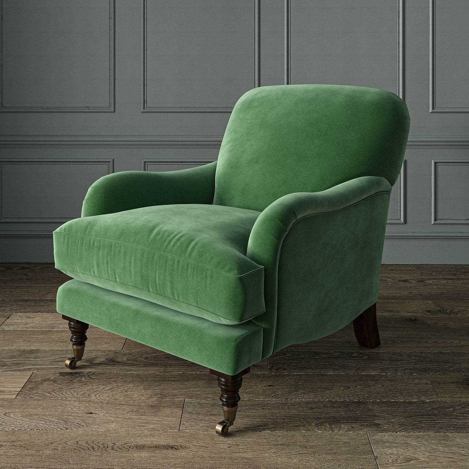 Linwood Omega Leaf Green CFR Made to Measure Curtains