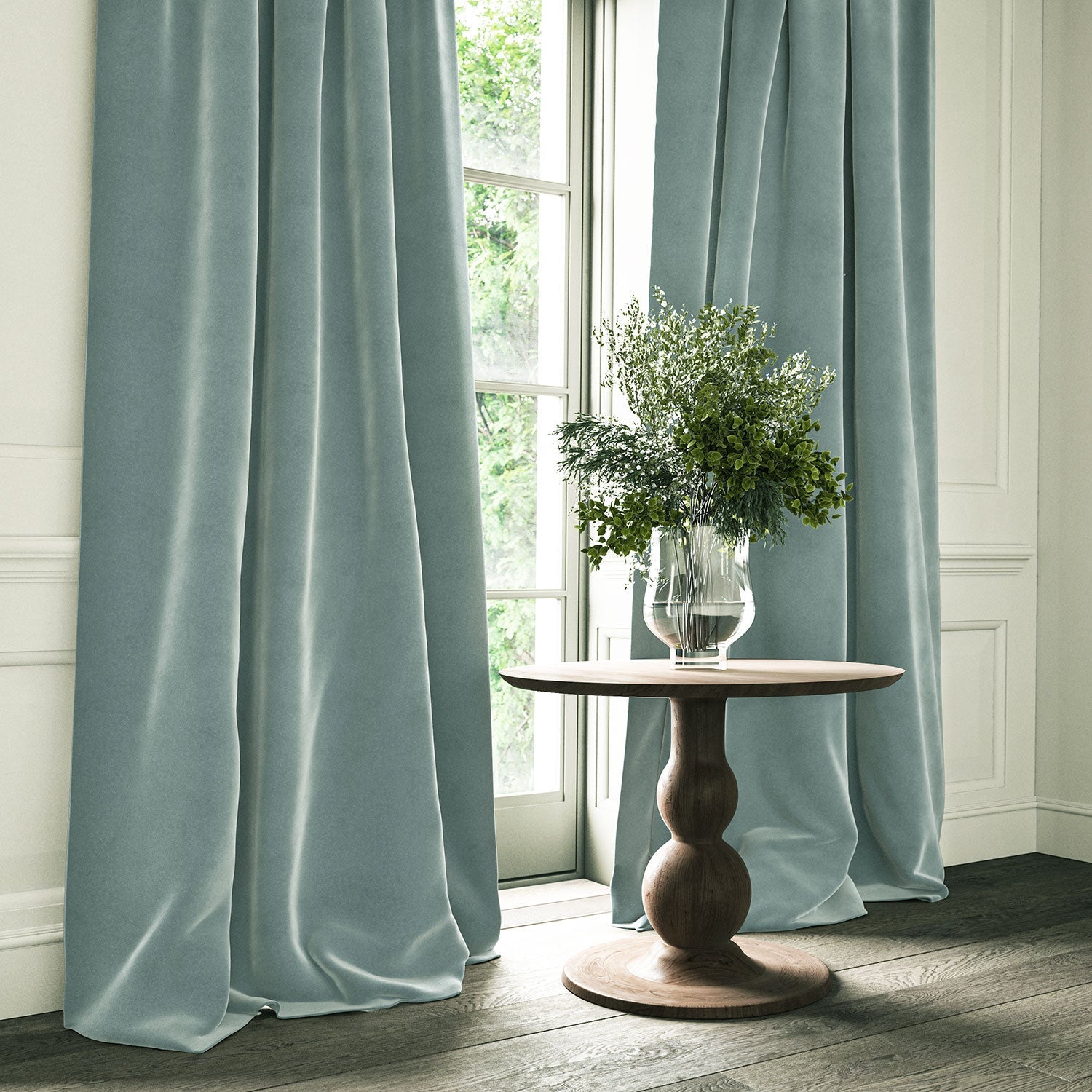 Linwood Omega Mineral CFR Made to Measure Curtains