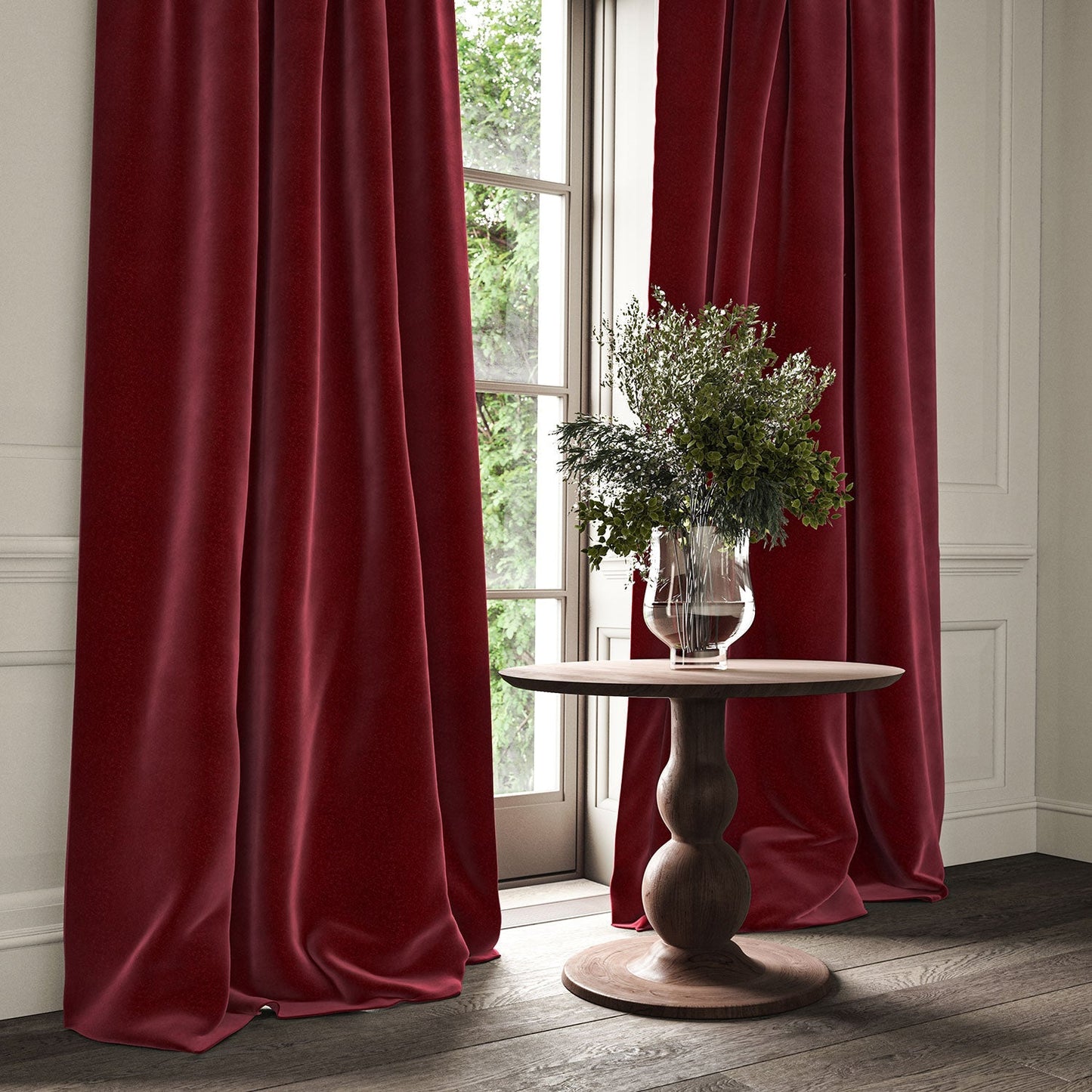Linwood Omega Mulberry CFR Made to Measure Curtains