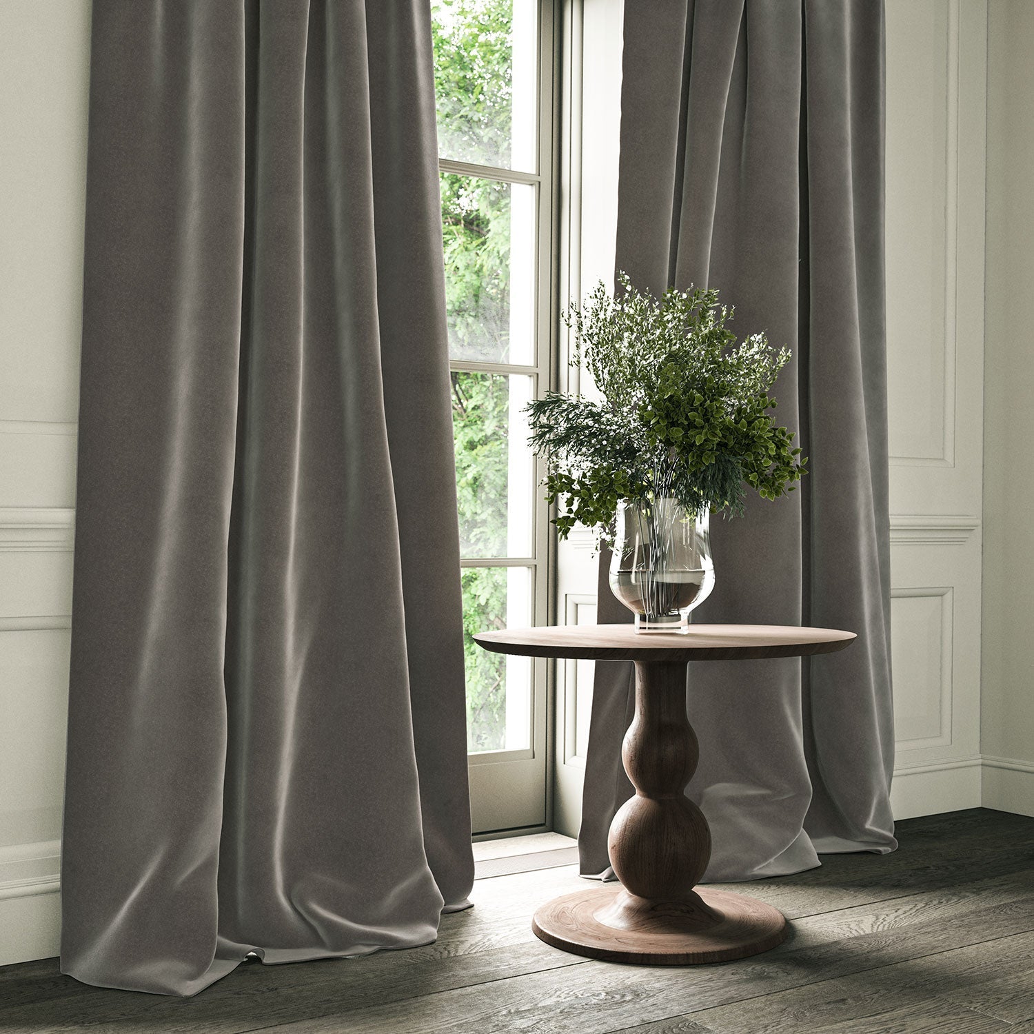 Linwood Omega Mushroom CFR Made to Measure Curtains