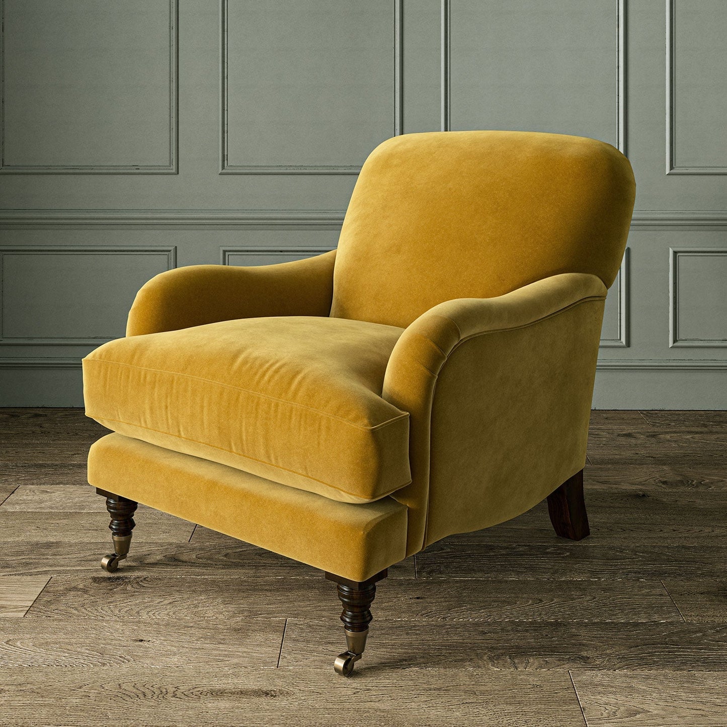 Linwood Omega Mustard CFR Made to Measure Curtains