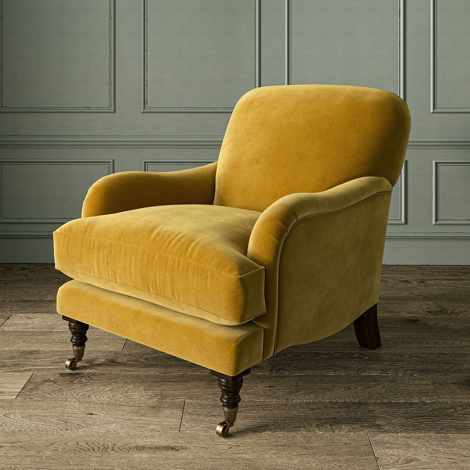 Linwood Omega Mustard CFR Made to Measure Curtains